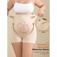 thumbnail image 4 of Athlemo Plus Size Women's Maternity Shorts Over The Belly Pregnancy Yoga Pants Activewear Biker Shorts Casual, 4 of 7
