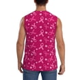 thumbnail image 4 of Lsque Breast Cancer Awareness6 Print Men's Cotton Blend Sleeveless Muscle Shirts (S-3XL)- Moisture Wicking, Odor Protection, UPF 30+,X-Large, 4 of 8