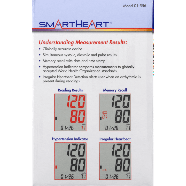 SmartHeart 01-540 SmartHeart Automatic Wrist Blood Pressure Monitor