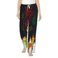 thumbnail image 2 of Goofa Merry Christmas Elk Printed Soft Pajama Pants for Women, Wide Leg Comfy Casual Lounge Yoga Pants-Small, 2 of 9