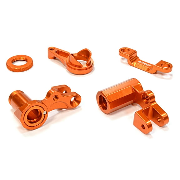 Integy RC Toy Model Hop-ups C25811ORANGE Billet Machined Steering Bell Crank for Traxxas 1/10 Telluride 4X4 Trail Rig