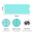 thumbnail image 2 of Tripumer  Tub Shower Mat 40 x 16 inch Non Slip Tub Mats Shower Mats Extra Large Bathroom tub Mats with Drain Holes and Suction Cups Clear Green, 2 of 5