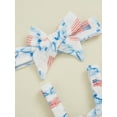 thumbnail image 6 of Okbabeha Newborn 4th of July Baby Girl Outfits Fourth of July Smocked Romper American Flag Jumpsuit Independence Day Clothes, 6 of 8