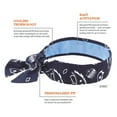 thumbnail image 2 of Cooling Bandana, Navy Western, Lined with Evaporative PVA Material for Fast Cooling Relief, Tie for Adjustable Fit, Ergodyne 6700CT, 2 of 2