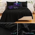 thumbnail image 4 of Juego de edredón WONGS BEDDING King, reversible, color verde azulado y morado, 4 of 7
