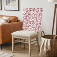 thumbnail image 6 of Red Boho Flower Chair Back Covers, Removable Chair Covers for Dining Chairs Set of 4, Washable Chairs Slipcovers Back Seat Protector for Wedding Party 19"x20", 6 of 9
