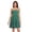 Deep Forest Green Background, variant on Women's Strapless Dress High-waist Smocked Casual Dresses A-Line Midi Dress for Summer Vacation, Bright Emerald Green Print S