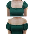 thumbnail image 6 of Womens Off Shoulder Boho Lace Semi Sheer Smocked Party Maxi Long Dress, 6 of 7