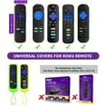 thumbnail image 3 of (3 Pack) For Roku Remote Case, Battery Cover for TCL Roku Smart TV Steaming Stick Remote, Silicone Remote Cover Glow in The Dark(Pink+Purple+Yellow）, 3 of 7