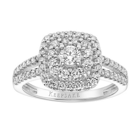 Keepsake Anise 3/4ctw Certified Diamond Cushion Shape 14KT Engagement Ring (H-I, I2)