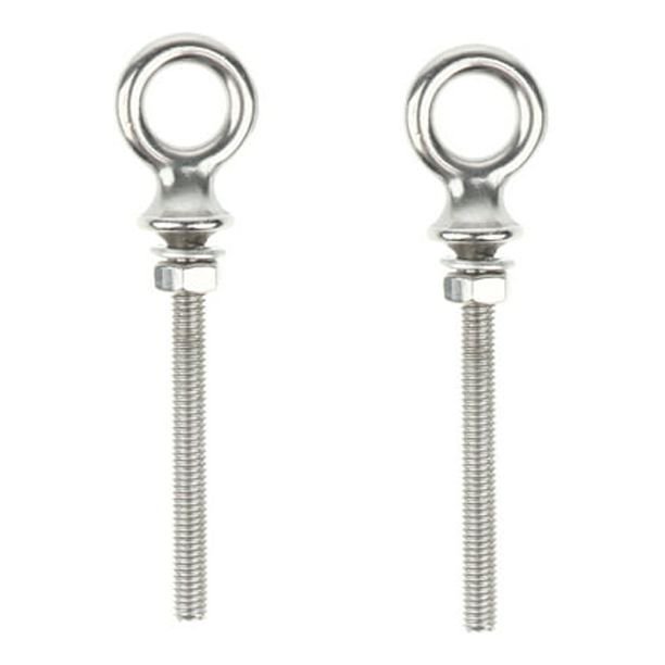Perno de elevación largo con y arandela li wang Acero inoxidable M6 60mm Plata