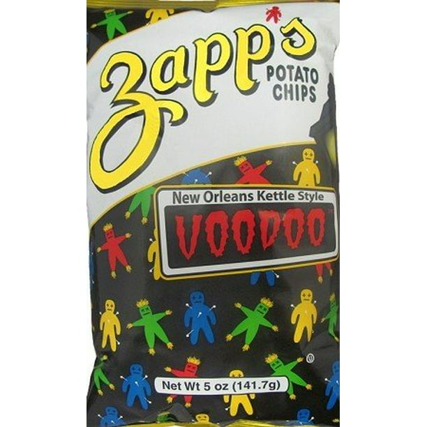 Zapp's Kettle Style Potato Chips - Voodoo Flavor - 5 Oz. (8 Bags)