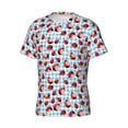 thumbnail image 5 of Vsdgher Flowers and Lady Bugs Print Men's Dry Fit Mesh Athletic Shirts Moisture Wicking Tennis T-Shirt Tops, 5 of 9