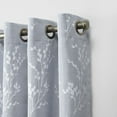 thumbnail image 4 of Nicole Miller Turion Floral Room Darkening Blackout Grommet Top Curtain Panel Pair, 52"x84", Chambray Blue, 4 of 7