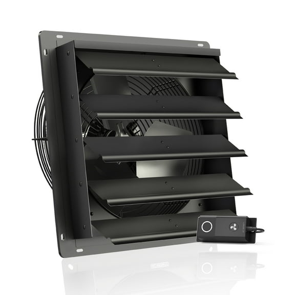 AC Infinity AIRLIFT S16, Shutter Exhaust Fan 16” with 10-Speed Controller, EC Motor - Wall Mount Ventilation and Cooling for Sheds, Attics, Workshops, and Greenhouses