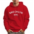thumbnail image 6 of Men's 100% Cotton Brooklyn Nyc Graphic Hoodie 330g Heavy Pocket Hood, 6 of 16