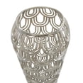 thumbnail image 5 of DecMode 35" Geometric Tall Art Deco Inspired Arched Silver Aluminum Metal Vase, 5 of 11
