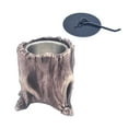 thumbnail image 4 of Fogón de interior con base de tetera y forma de tocón de árbol, cuenco de hormigón, chimenea de alcohol para jardín, decoración de comedor. Marrón oscuro, 4 of 9