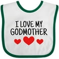 thumbnail image 3 of Inktastic I Love My Godmother Boys or Girls Baby Bib, 3 of 4