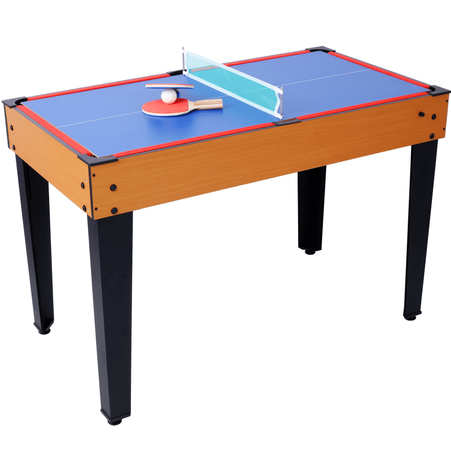 5-in-1 Multi-Game Table Billiards Ping Pong Foosball Hockey Basketball Brown