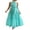 Cyan, variante sur SUNSIOM Robe Longue pour Femme, Élégante Robe d'Été Sans Manches à Col Roulé à Carreaux, Robe Évasée, Robe de Cocktail avec Ceinture