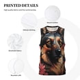 thumbnail image 3 of Honeii Colorful Flower German Shepherd print basktball shirt for men and women, Unisex basketball jersey for Theme party-4X-Large, 3 of 6