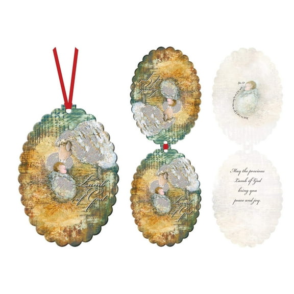 LPG Greetings Lamb of God Keepsake Ornament Box of 12 Christmas Cards