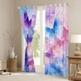 thumbnail image 3 of Feelyou Blue Purple Butterfly Black Out Curtains, Animal Curtains Pack of 2 (42x63 Each), 3 of 6