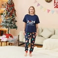 thumbnail image 3 of Zwiiyzr Christmas Pajamas for Family for Mom Matching Family Sets Christmas Print Casual Short Sleeve Top With Bottom Outfits Home Wear 2025 Blue, 3 of 7