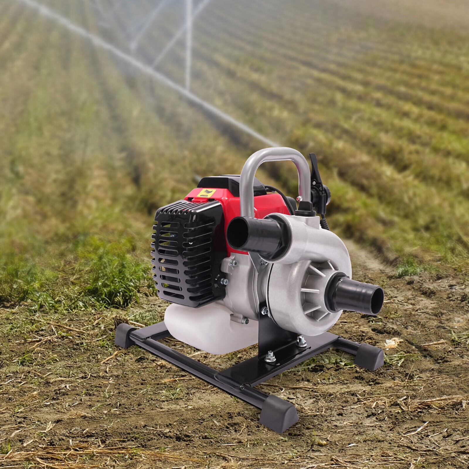 1.7KW 2Stroke Water Pump 52CC Gasoline Water Transfer Pump Single-cylinder 95dB for Pumping and Irrigation