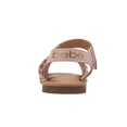 thumbnail image 4 of bebe Toddler Girl's Sandals – Fashion Flat Sandals, Cute Summer Shoes for Little Girls with Flower and Braided Strap, 4 of 11