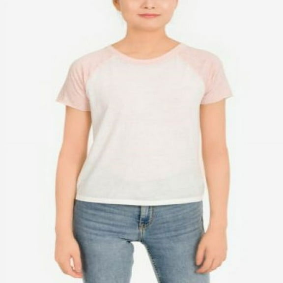 Hippie Rose Women's Tee Short Sleeve Burnout Baseball T-Shirt Med Pink S,$24 NWT