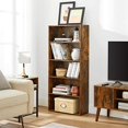 thumbnail image 4 of VASAGLE Bookshelf, 5-Tier Open Bookcase with Adjustable Storage Shelves, Floor Standing Unit, Rustic Brown ULBC165X01, 4 of 5