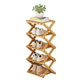 thumbnail image 5 of Naierhg Space Saving Wooden Shoes Organizer Entryway Corner Folding Shoe Shelf Stable Construction Large Capacity Shoe Cabinet, 5 of 8