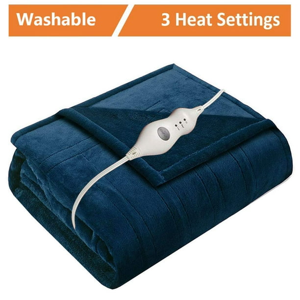 Dr Relief Electric Heated Throw Blanket Fleece with Controller, 4 Hours