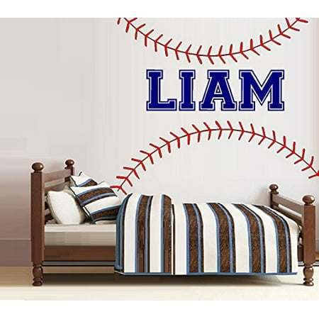 Custom Wall Decor - Decal ~ Baseball Laces (Custom Name) ~ WALL DECAL, HOME DECOR 30