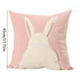 Ewgqwb Easter Throw Pillow Covers Velvet 3D Bunny Pillowcases