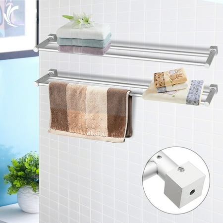 Wide Double Towel Bar - Metal Wall Mounted Bathroom Double Towel Bars Rail Holder Storage Racks SPECIAL TODAY