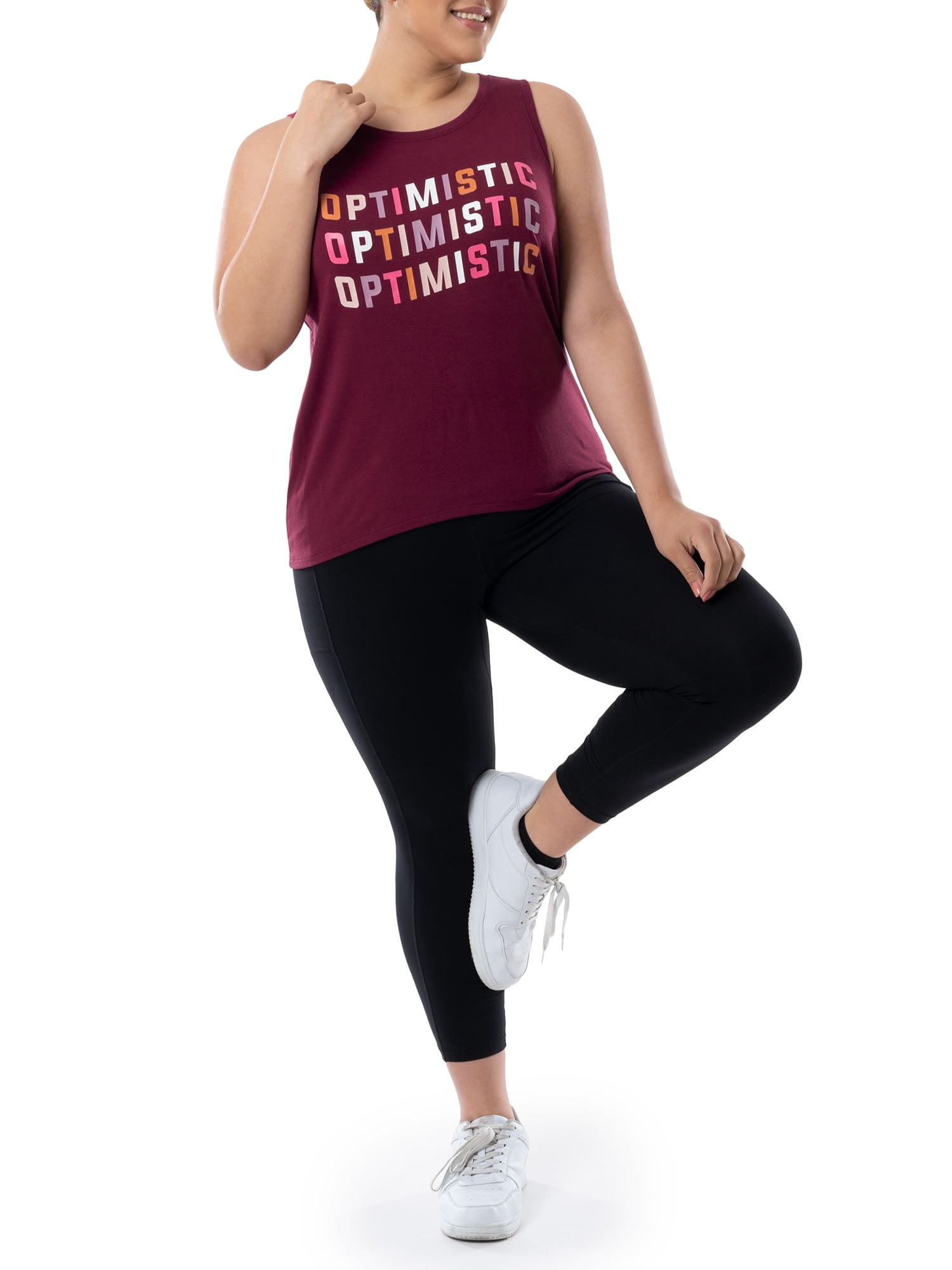 Athletic Works Women's Plus Graphic Tank Bundle, 2-pack