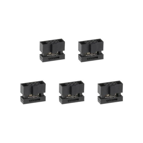 5Pcs 2x3Pin 1.27mm Pitch Double Rows Straight Connector IDC FC Ejector Header