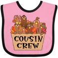 thumbnail image 3 of Inktastic Cousin Crew Cute Turkey Family Boys or Girls Baby Bib, 3 of 4