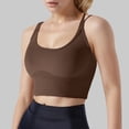 thumbnail image 4 of Venzia Women’s Strapless Push Up Sports Bra – Seamless Wireless Bustier for Yoga Fitness and Everyday Wear Brown4 S, 4 of 5