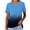 Blue, variant on loopsun Plus Size Tops for Womens,Womens Summer Tops,Women's V-neck short sleeved printed summer bottom sweater sports T-shirt Black XXXL