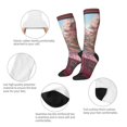 thumbnail image 3 of Naloa Vintage Pink Drive View Knee Socks, High Socks Long Stretchy Sock Women Knee High Stocking, Long Socks for Women, 3 of 6