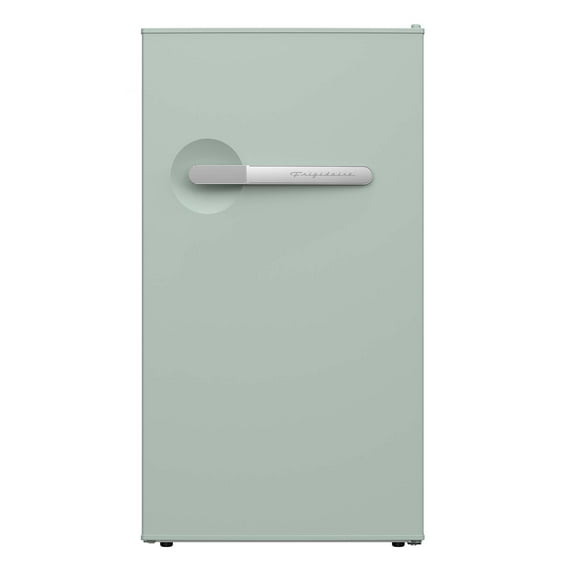Frigidaire 3.1 cu. ft. retro compact fridge built-in side bottle opener W: 18.9" x L: 17.95" X H: 33.27" (Sage)