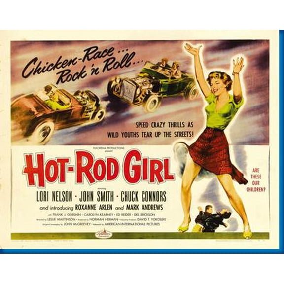 Z Posters Hot Rod Girl Movie 11Inx17In Mini Poster 11x17 Poster Color Category: Multi, Unframed, Ages: Adults