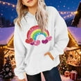 thumbnail image 4 of WQNVRNR Kids Valentine's Day Hoodie- Long Sleeve Heart Fleece-Lined Casual Sweatshirt with Pocket White Size 6, 4 of 6