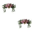 thumbnail image 4 of tssuouriy Arch Fake Flower Handmade Flowers Backdrop Leaves Home Decorative with bean paste color 75cm 2Set, 4 of 6