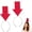 2*Red, variant on Funpoint Headbands, Funpoint Headband, Eye-Catching Arrow Positioning Marker with Highly Elastic Strap, Reinforced Felt Structure with Built-In Sturdy Support Rods, Suitable for Themed Events