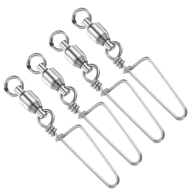 Unique Bargains 114LBS Roulement à Billes en Acier Inoxydable Pêche Snap Pivotants, 20 Pack